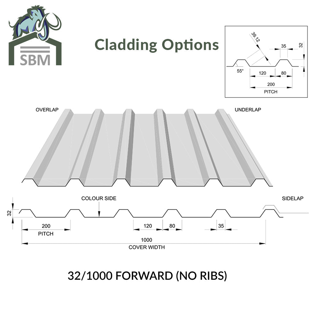 34/1000 - 0.5mm Polyester Coated Roof Sheet