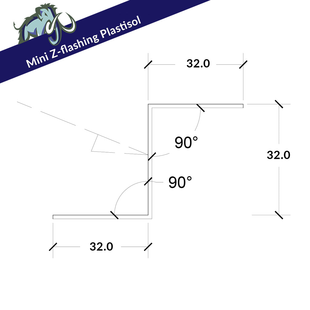 Z Mini Flashing - Plastisol - 3m Length